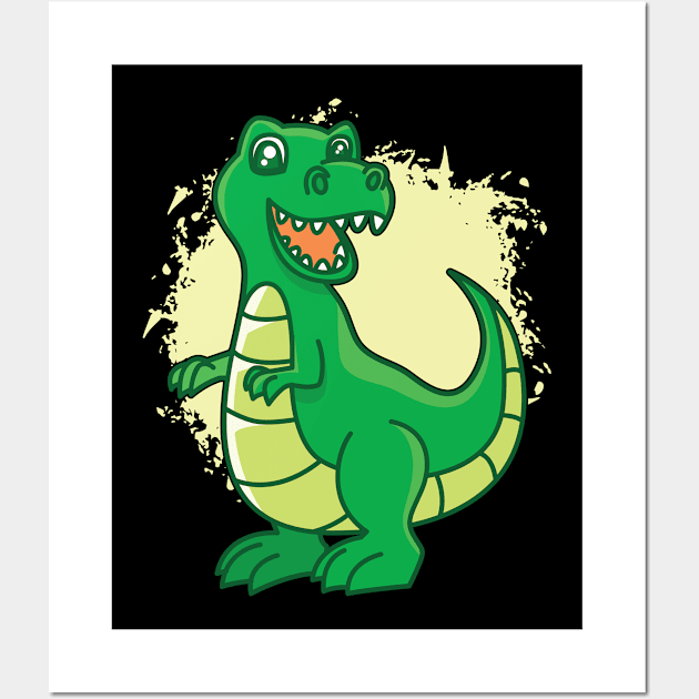 Children Dino I Kids I Dinosaur Wall Art by Shirtjaeger